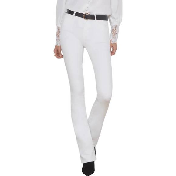 NEW L'AGENCE selma sleek baby boot jeans in blanc - Picture 1 of 3